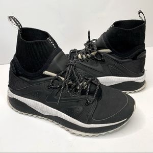 PUMA Black Tsugi Kori High Top Sneakers Men Sz 8 White Japanese Tennis Shoes